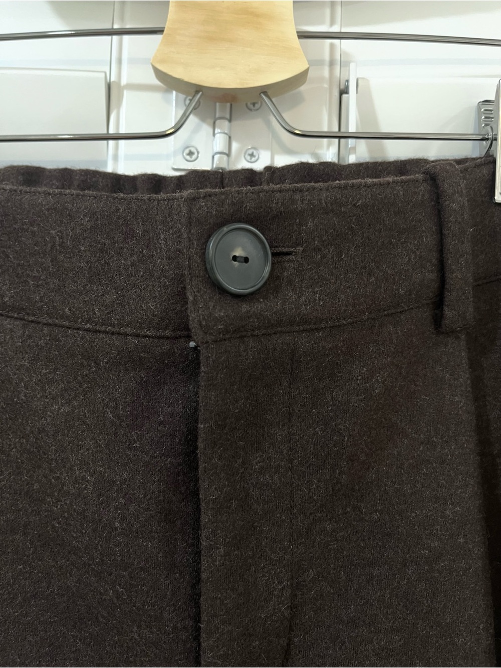 Vince 100% Wool Brown Pleated Tailored Trousers Pants Size 8 - Picture 3 of 11